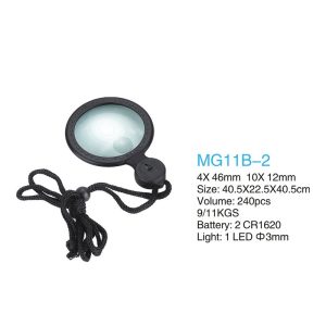 ذره بین و لوپ جیبی كشویی MG11B-2 LED 3X-6X