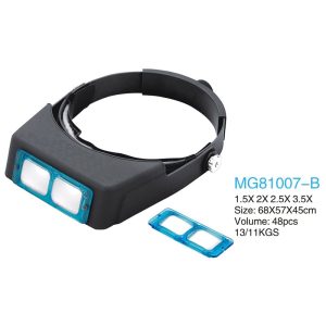 ذره بین و لوپ دورسری بدون چراغ MG81007-B 1/5X-2X-2/5X-3/5X